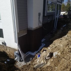 exterior basement waterproof detail