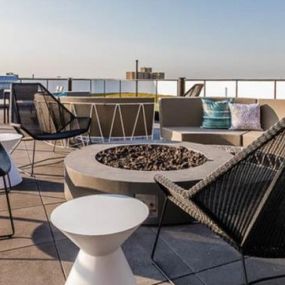 Rooftop Terrace with Fire Pit and Seating