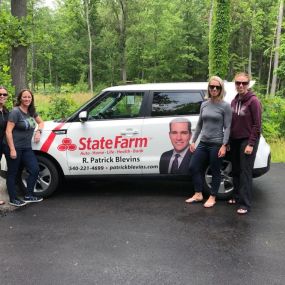 The Patrick Blevins State Farm car! Honk if you see us!