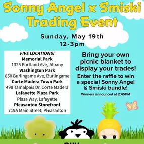 Don’t forget! Our Sonny Angel x Smiski Trading Event is this Sunday!
Be sure to follow our stories for sneak peeks at giveaways, raffles, series for sale, and more!