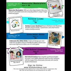 SUMMER ACTIVITIES ARE BACK! ????
???? Our popular Summer Activities are back for another year of crafty creative fun! 
Sign up on our website!