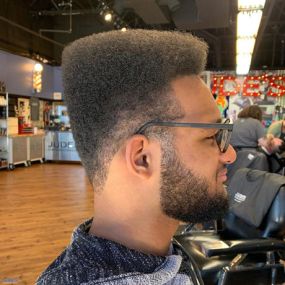 mens afro haircut Knapps Corner