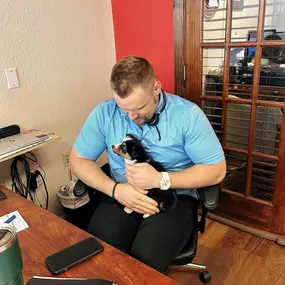 Tucker had a new friend visit the office today!????
This little pup has already brought so many smiles and a lot of tail-wagging to our team!