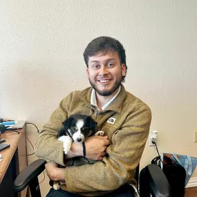 Tucker had a new friend visit the office today!????
This little pup has already brought so many smiles and a lot of tail-wagging to our team!