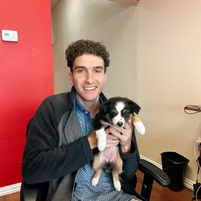 Tucker had a new friend visit the office today!????
This little pup has already brought so many smiles and a lot of tail-wagging to our team!