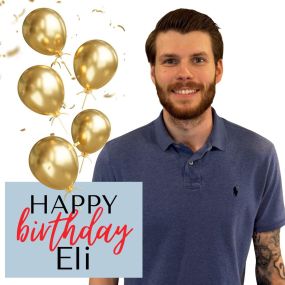 Help us wish a happy birthday to Eli and congratulate him on his promotion to Agency Sales Manager!  Keep up the hard work, Eli, and have a fantastic birthday!