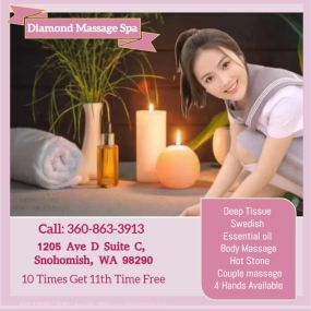 Our traditional full body massage in Snohomish, WA 
includes a combination of different massage therapies like 
Swedish Massage, Deep Tissue, Sports Massage, Hot Oil Massage at reasonable prices.