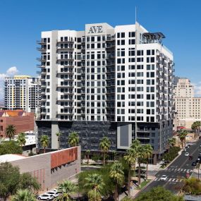 exterior of high rise building