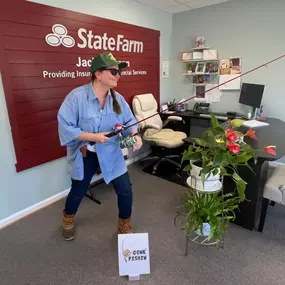 Happy Halloween from the Gibson State Farm team. Today we have Taylor Swift, a fisherman, Jessie Murph, and a scarecrow. 
Friendly reminder that our office will be closing early tomorrow October 31st. Our hours will be 9am-3pm. 
Have a spooktacular Halloween!!!