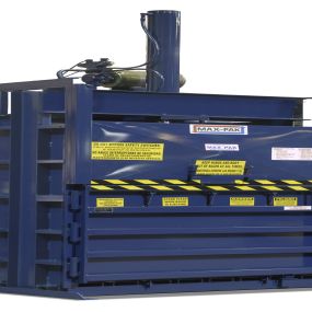 Vertical balers are a compact way to reduce waste and associated disposal costs.