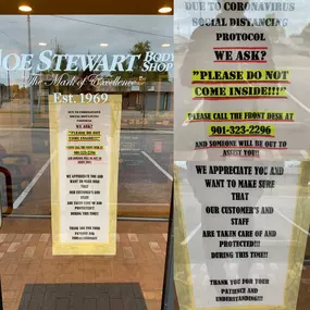 We are Open! We are here to serve our City and Community during these hard and unprecedented times while dealing with the Covid-19 Pandemic.

If you or anyone you know is in need of Collision Repair we are here to help. To make an appointment call 901-323-2296 or visit us online at www.joestewartbodyshop.com.

Family-owned and operated since 1969. Support your local businesses.