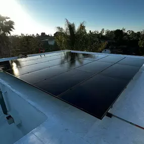 Solar panels installed roof