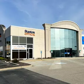 Storefront at Stanton Optical store in Carmel, IN 46032