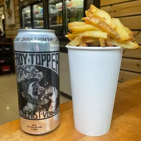 Craft beer and French fries