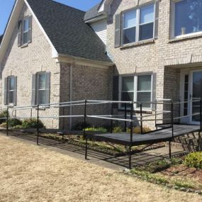 Amramp of TN installed this ramp for a customer in Murfreesboro, TN so she could be released from rehab. They anticipate needing the ramp for 2-3 months, after which our crew will dis-assemble and remove the ramp. In the meantime, the customer can get in and out of her home safely and easily!