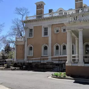 The Amramp Denver team installed this wheelchair ramp at the historic Grant Humphreys mansion in Denver, CO.