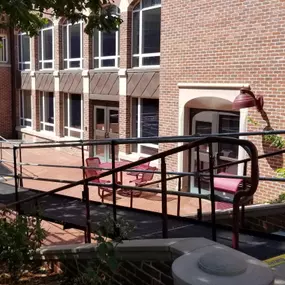 Amramp Denver installed this 85 foot long wheelchair ramp at the University of Denver- Craig Hall.