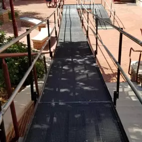 Amramp Denver installed this 85 foot long wheelchair ramp at the University of Denver- Craig Hall.