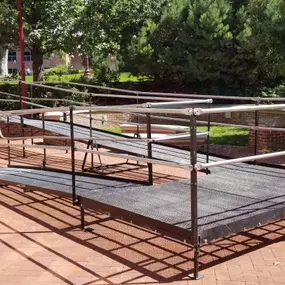 Amramp Denver installed this 85 foot long wheelchair ramp at the University of Denver- Craig Hall.