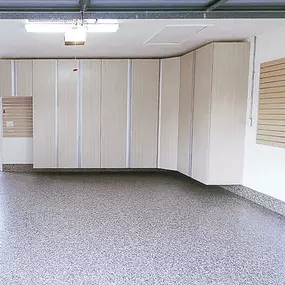 Garage Epoxy Floor and Cabinets