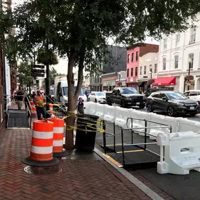 This modular ramp was installed for a special event in this Northeast Washington, DC synagogue so all can enjoy the beautiful room.