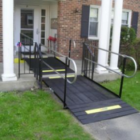 For commercial use the Northampton Housing Authority is one step closer to accessibility and now ADA-compliant with an Amramp ramp.