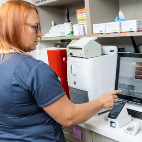 Our hospital is equipped with an in-house reference laboratory, which means we can begin treating pets that much sooner!