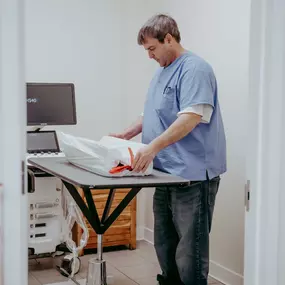 We understand the stress that can come with referring out, so we take pride in all of our in-house diagnostic equipment, to include Ultrasound (pictured) and X-ray!