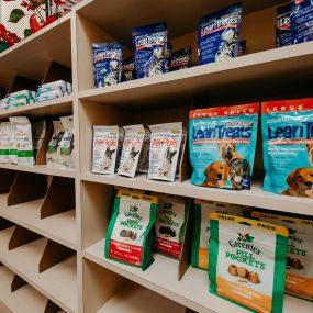 We have food, treats, and other pet needs all available for purchase right here at Festival Veterinary Clinic.