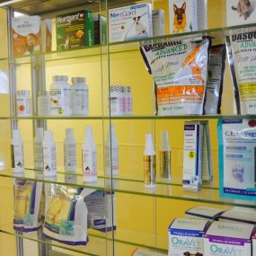 Our in-house pharmacy is conveniently stocked with veterinarian trusted pet products.