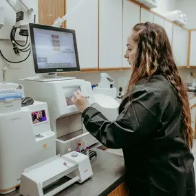 We have an in-house lab that allows us to run many different blood work profiles in-house.