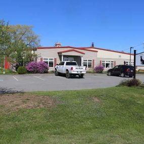 Broadway Veterinary Clinic houses multiple exam rooms, a treatment area, an in-house diagnostic lab, a surgical suite, and boarding accommodations.