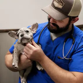 Dr. Simpson with a patient