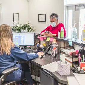 The front office team at Short Pump Animal Hospital keeps our hospital team organized and ready for daily appointments.