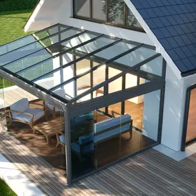 Canopies can be attached to the back of houses to protect house keepers from rain and snow while relaxing in their backyard.