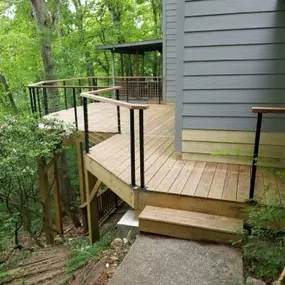 Ace Handyman Services NW Metro Atlanta Deck Stair Transformation