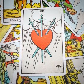A Tarot Card Reading looks into your past, present, and future.  It can reveal unexpected events in your home,  private life, work, career, and love life.  You will get answers to three questions.