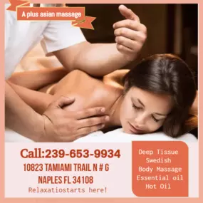 Massage techniques are commonly applied with hands, fingers, 
elbows, knees, forearms, feet, or a device. 
The purpose of massage is generally for the treatment of 
body stress or pain.