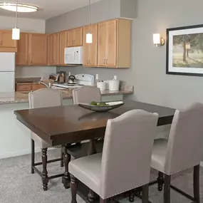 Kitchen and dining area