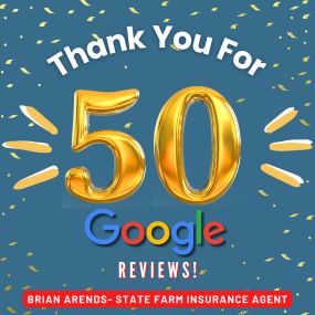 Thank you for 50 Google Reviews!
