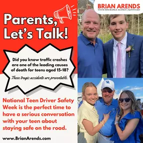 Parents and teens, it's time for an important conversation about safety behind the wheel. 
Statistics show that teenage drivers face higher risks of accidents on the road. But together, we can make a difference. 
Parents: Set clear rules, lead by example, and stay involved in your teen's driving journey. Your guidance matters more than you know. 
Teens: Stay focused, avoid distractions, and follow the rules. Remember, good driving habits now pave the way for a lifetime of safe travels. 
And don'