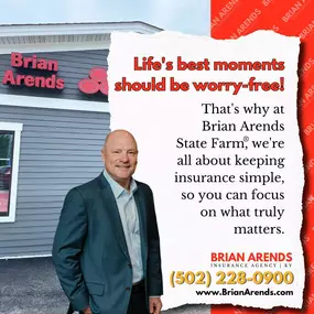 Keep your insurance simple with Brian Arends State Farm! 
Here’s how we keep it simple:
We provide honest, clear answers to your questions.
We find you the right insurance at the right price.
Our local office is conveniently located in Prospect.
We are a dedicated and knowledgeable team.
We have discounts available.
+MORE
Life's best moments should be worry-free! That's why we're all about keeping insurance simple, so you can focus on what truly matters. Give us a call today.