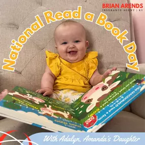 Happy National Read a Book Day!  Our little bookworm, Adalyn, Amanda’s daughter, is all smiles enjoying her favorite farmyard story. What’s on your reading list today?