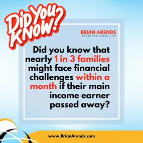 Did you know that nearly 1 in 3 families might face financial challenges within a month if their main income earner passed away? Life insurance provides confidence in the future, ensuring your loved ones are protected no matter what.
Visit or give us a call today and let’s find a plan that provides confidence for your family’s future!