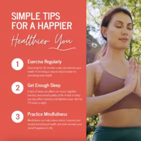 Achieving a healthy lifestyle is all about balance and consistency. ???????? Incorporate these simple tips into your daily routine for a healthier, happier you.