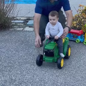 Startin em young! Training the next generation of Christmas tree farmers!