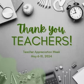 Thank you to all the incredible teachers who work tirelessly to inspire and educate our future leaders. Your dedication does not go unnoticed. Let's show some love this Teacher Appreciation Week!