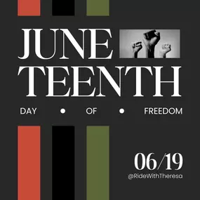 Happy Juneteenth! Today we celebrate freedom and equality for all. Let's take this day to reflect on the progress we've made and the work that still needs to be done. Keep pushing for justice and change, together we can make a difference.