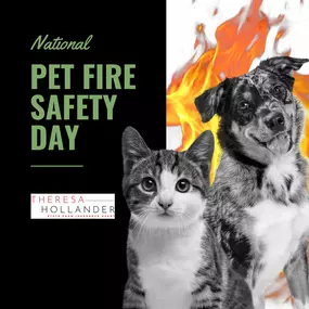 Did you know it's National Pet Fire Safety Day? Make sure you have a Fire Escape plan in place for you and your furry pals! Don't wait until it's too late to ensure their safety. #PetFireSafetyDay #Insurance #RideWithTheresa