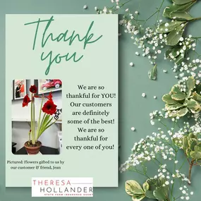 Theresa Hollander - State Farm Insurance Agent - January is National Thank You Month and we want to say thank you to you!!